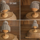Newborn Pompom Hat, Newborn Photography props, Newborn Knitted Hat, Newborn Knitted Outfit, Baby Pom Pom Hat, Newborn Merino Wool Hat
