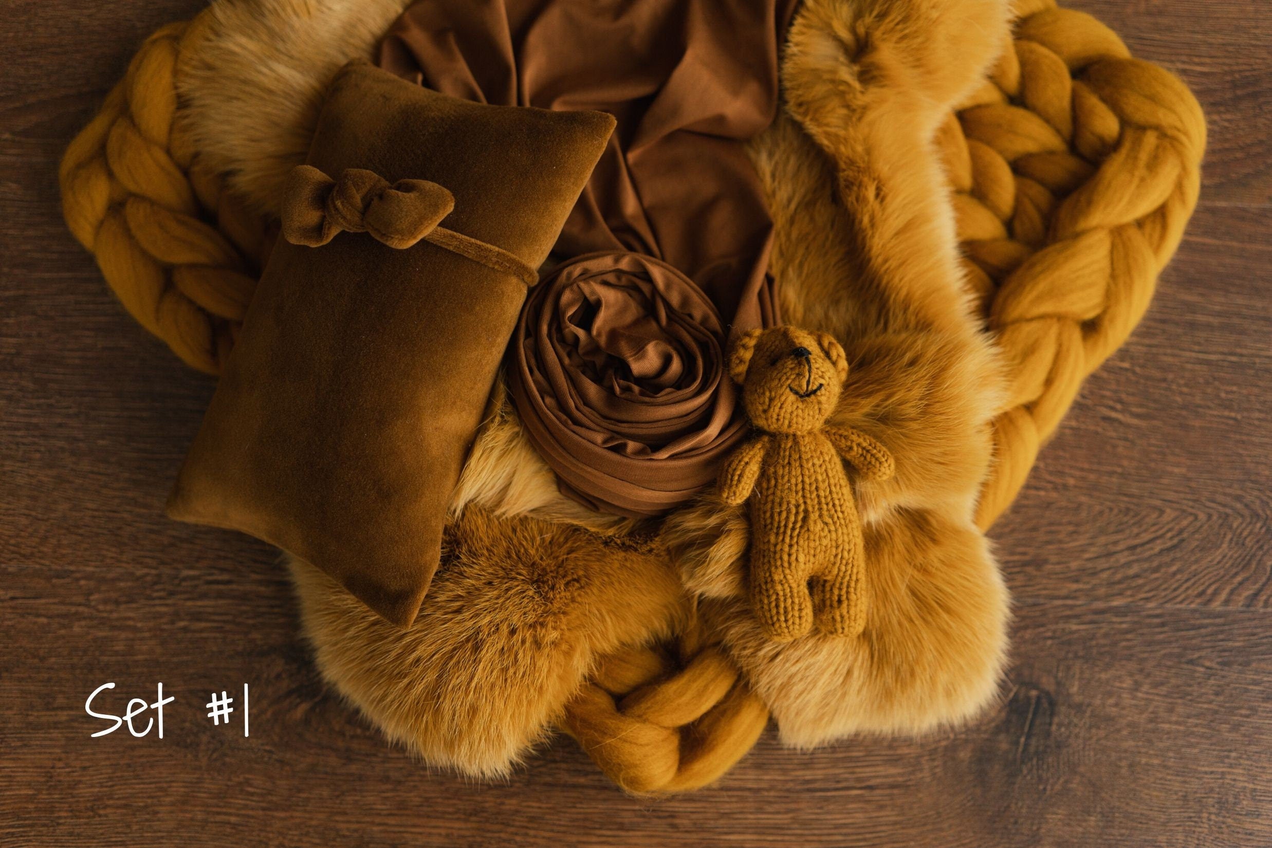 Newborn Photo Props Set, Newborn Merino Wool Blanket, Newborn Posing Pillow, Newborn Photography Props, Newborn Posing Fabric Wrap