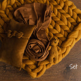 Newborn Photo Props Set, Newborn Merino Wool Blanket, Newborn Posing Pillow, Newborn Photography Props, Newborn Posing Fabric Wrap