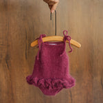 Newborn Girl Knitted Romper and Headband,Newborn Romper Girl,Newborn Girl Outfit,Newborn Photography Props,Newborn Knitted Outfit Baby Girl