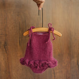 Newborn Girl Knitted Romper and Headband,Newborn Romper Girl,Newborn Girl Outfit,Newborn Photography Props,Newborn Knitted Outfit Baby Girl