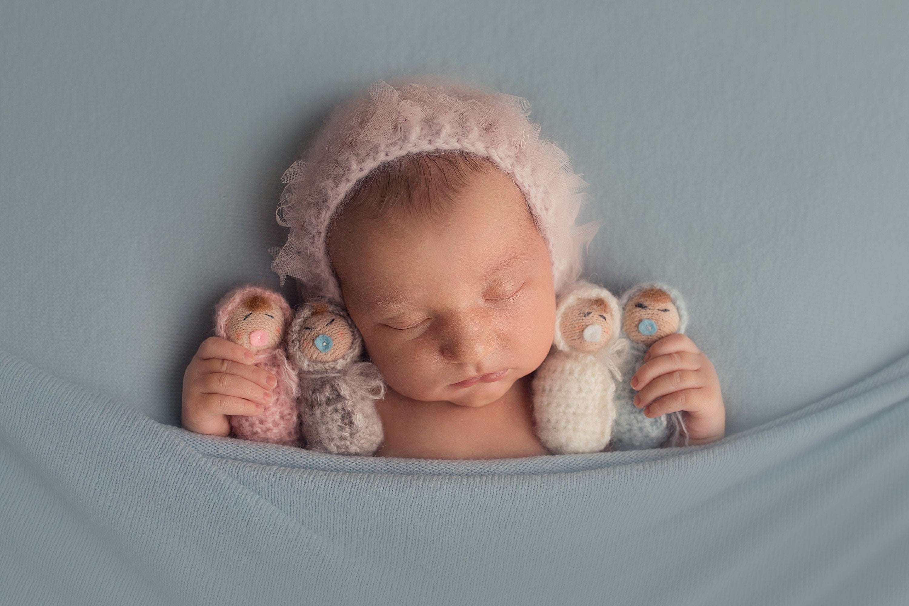 Newborn Baby Doll Toy,Newborn Photography Props,Newborn Knitted Toy,Small Knitted Doll Girl,Newborn Toy Props,Newborn Girl Small Doll Toy