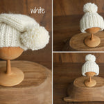 Newborn Pompom Hat, Newborn Photography props, Newborn Knitted Hat, Newborn Knitted Outfit, Baby Pom Pom Hat, Newborn Merino Wool Hat