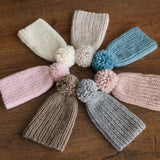 Newborn Pompom Hat, Newborn Photography props, Newborn Knitted Hat, Newborn Knitted Outfit, Baby Pom Pom Hat, Newborn Merino Wool Hat