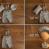 Newborn Boy Outfit, Boy Newsboy Hat Newborn, Newborn Coming Home Outfit Boy, Newborn Photography Props, Baby Newsboy Cap Newborn Overall Boy