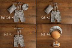 Newborn Boy Outfit, Boy Newsboy Hat Newborn, Newborn Coming Home Outfit Boy, Newborn Photography Props, Baby Newsboy Cap Newborn Overall Boy