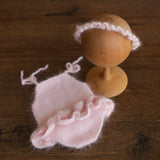 Newborn Girl Knitted Romper and Headband,Newborn Romper Girl,Newborn Girl Outfit,Newborn Photography Props,Newborn Knitted Outfit Baby Girl