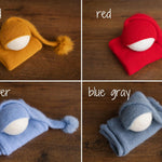 Newborn Sleep Hat and Wrap Sets, Newborn Knit Wrap, Newborn Photography Props, Newborn Knitted Photo Props, Newborn Coming Home Outfit Boy