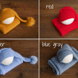 Newborn Sleep Hat and Wrap Sets, Newborn Knit Wrap, Newborn Photography Props, Newborn Knitted Photo Props, Newborn Coming Home Outfit Boy