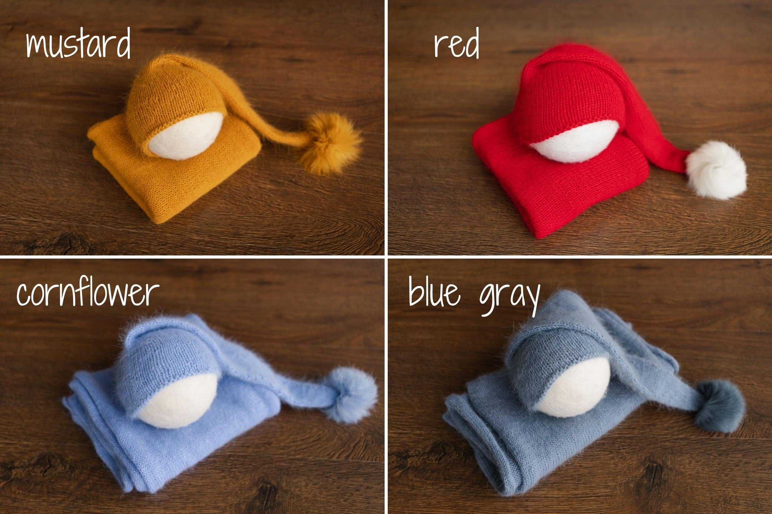 Newborn Sleep Hat and Wrap Sets, Newborn Knit Wrap, Newborn Photography Props, Newborn Knitted Photo Props, Newborn Coming Home Outfit Boy