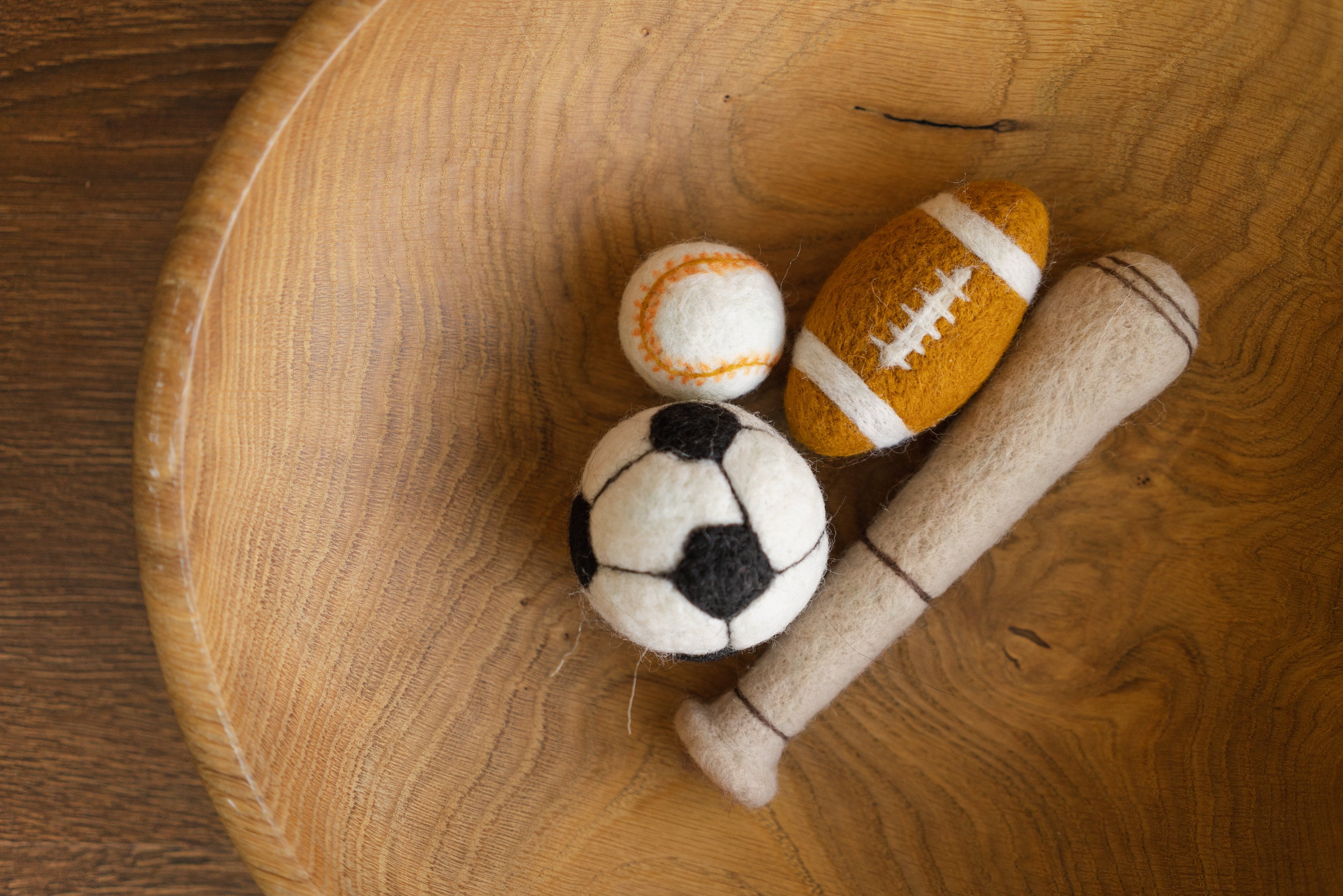 Felt Newborn Sports Props: Football, Rugby and Baseball Toys for Newborn Photography Props