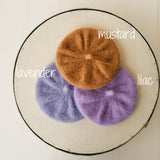 Newborn Beret Hat, Newborn French Hat, Newborn Knitted Outfit, Baby Beret with Baby Scarf, Newborn Outfit Girl, Unisex Baby Clothing Knitted