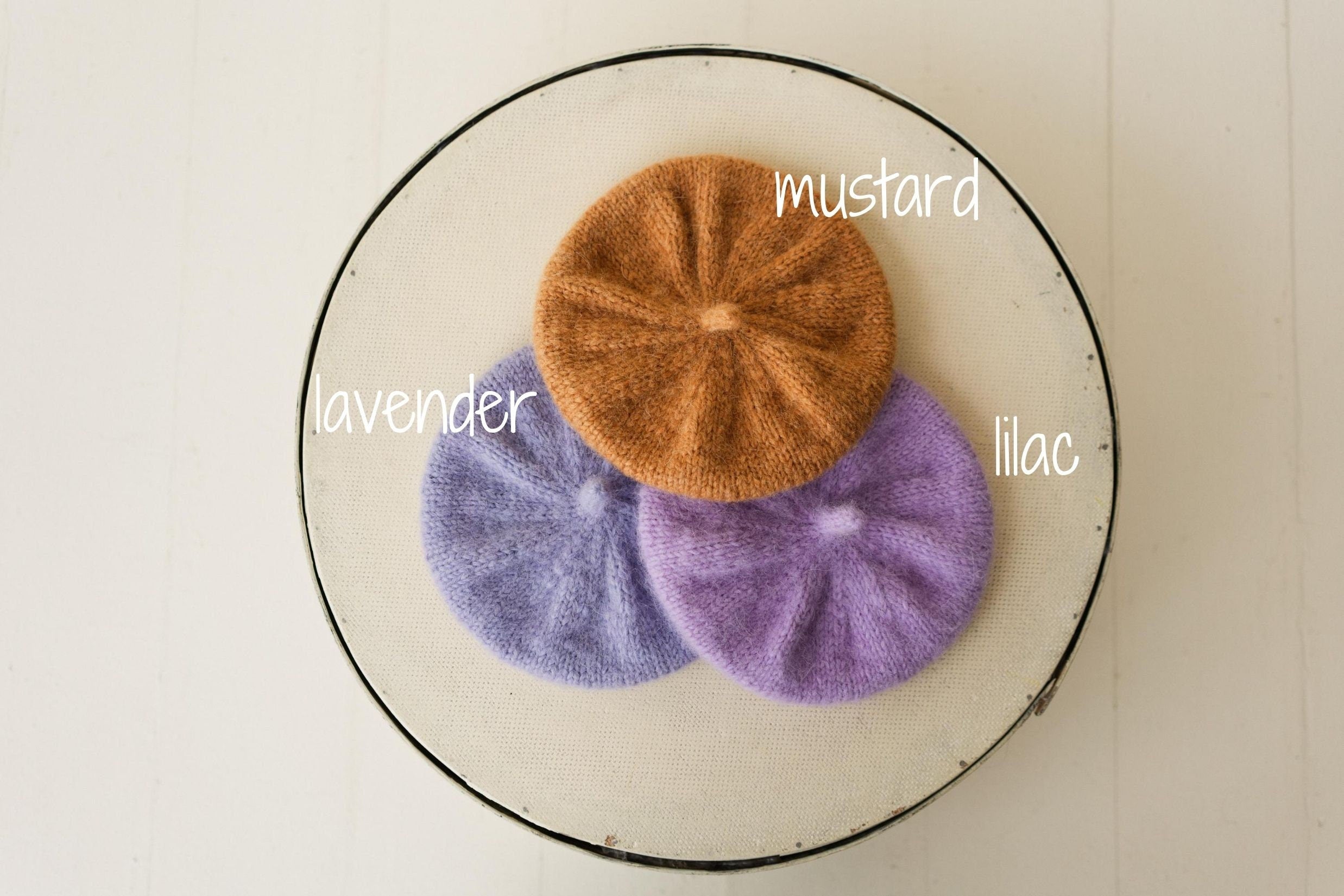 Newborn Beret Hat, Newborn French Hat, Newborn Knitted Outfit, Baby Beret with Baby Scarf, Newborn Outfit Girl, Unisex Baby Clothing Knitted