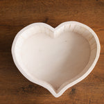 Wooden newborn heart bowl – handmade photography prop with vintage finish