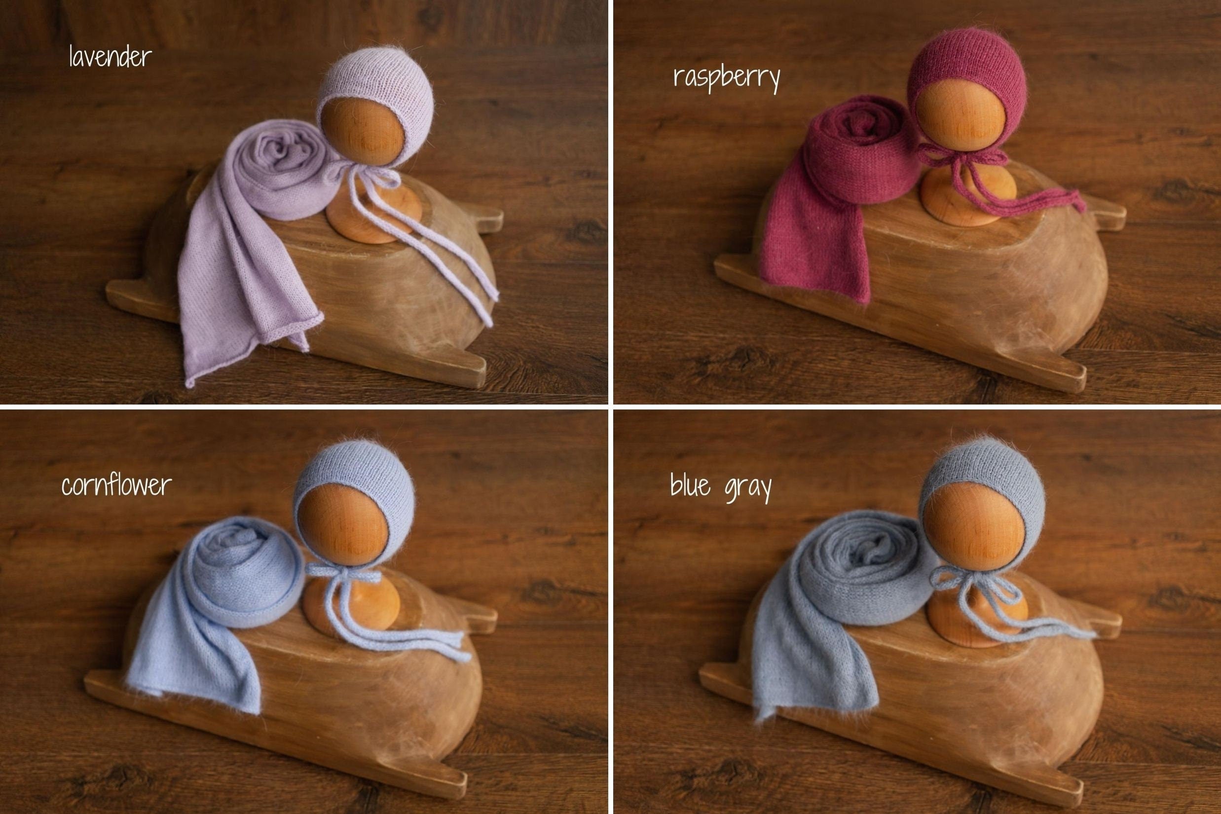 Newborn Knitted Wrap & Bonnet Prop Set, Newborn Knitted Outfit, Newborn Photography Props, Knit Newborn Bonnet, Baby Props for Photography,