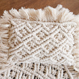 Boho macrame newborn props — matching pillow and placemat add natural texture, warmth, and timeless charm to newborn photo shoots.