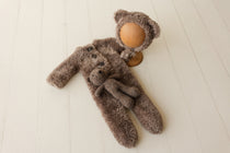 Newborn Bear Outfit, Newborn Teddy Bear Toy, Newborn Christmas Outfit, Knitted Newborn Teddy Bear Outfit Boy, Newborn Photography Props Set