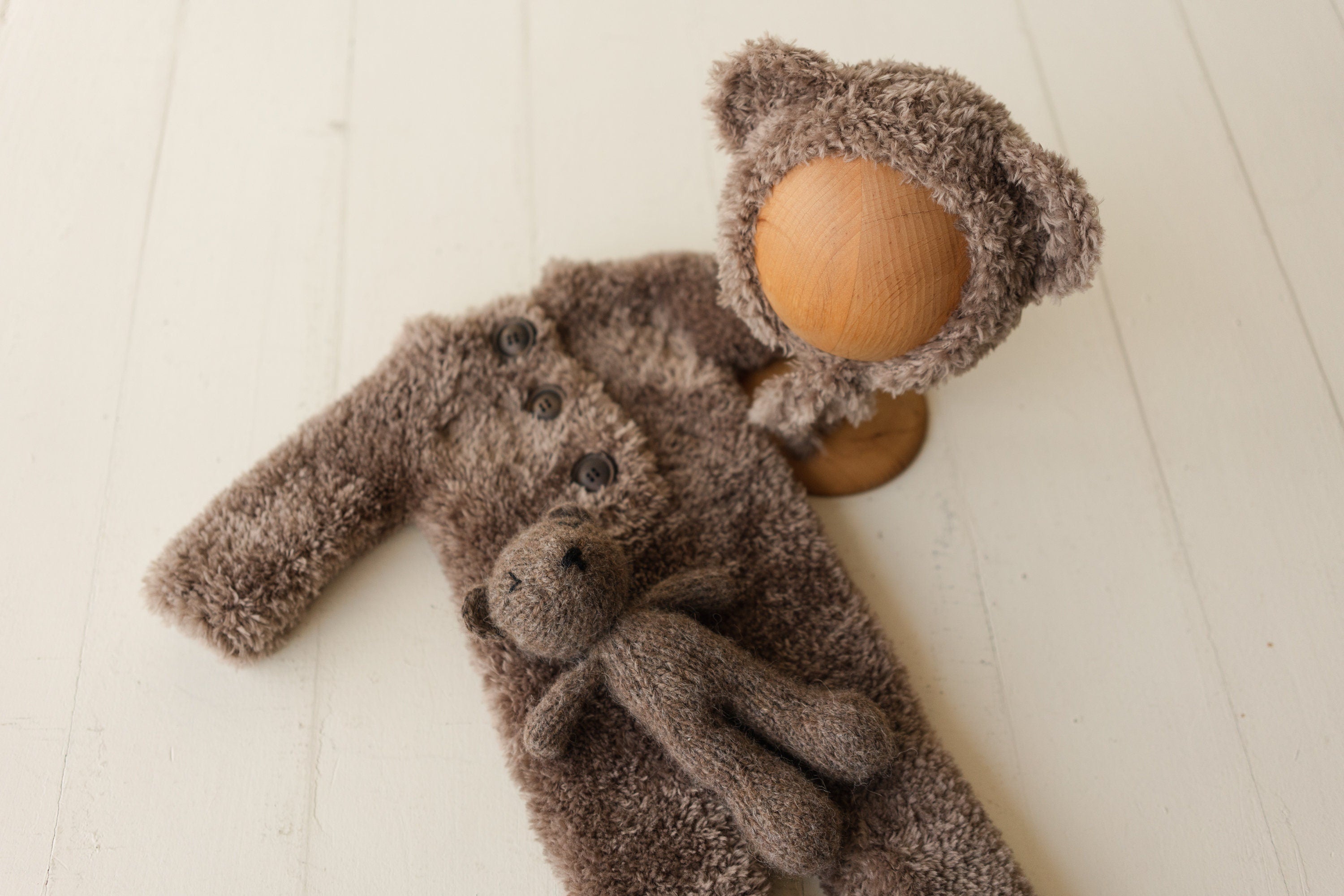 Newborn Bear Outfit, Newborn Teddy Bear Toy, Newborn Christmas Outfit, Knitted Newborn Teddy Bear Outfit Boy, Newborn Photography Props Set