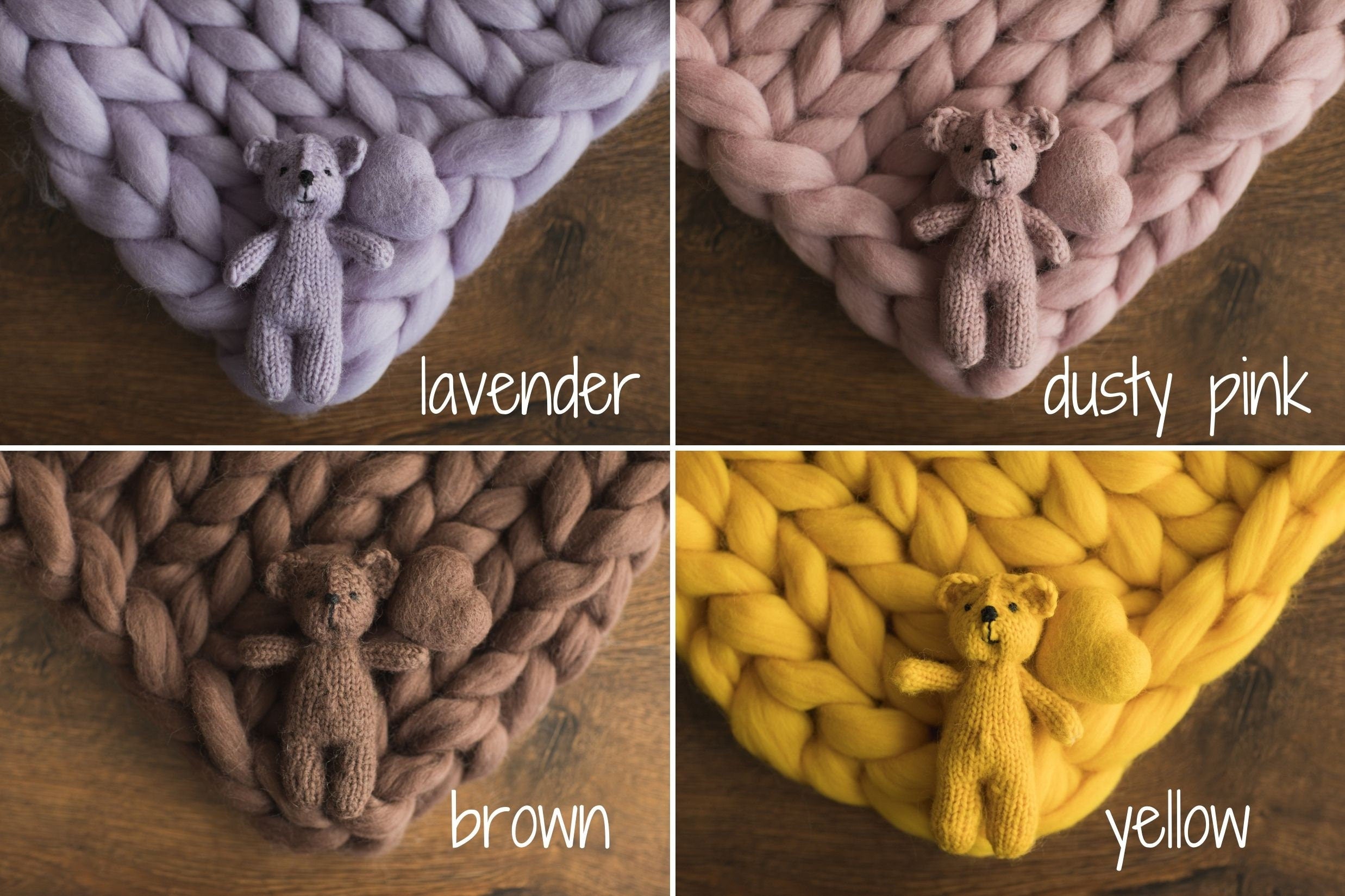 Merino wool Teddy Bear Toy for Newborn Photography,Newborn Knitted Teddy Bear Prop,Newborn Merino wool Blanket,Newborn props for photography