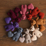 Merino wool Teddy Bear Toy for Newborn Photography,Newborn Knitted Teddy Bear Prop,Newborn Merino wool Blanket,Newborn props for photography