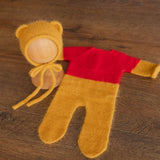 Newborn Bear Outfit, Newborn Knitted Outfit, Bear Newborn Photography props, Newborn Teddy Bear Outfit, Newborn Coming Home Outfit Boy