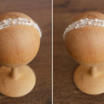 Newborn Beaded Headband Girl, Newborn Headband for Photography, Newborn Tieback, Newborn girl headband with pearl, Newborn photography prop