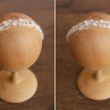 Newborn Beaded Headband Girl, Newborn Headband for Photography, Newborn Tieback, Newborn girl headband with pearl, Newborn photography prop