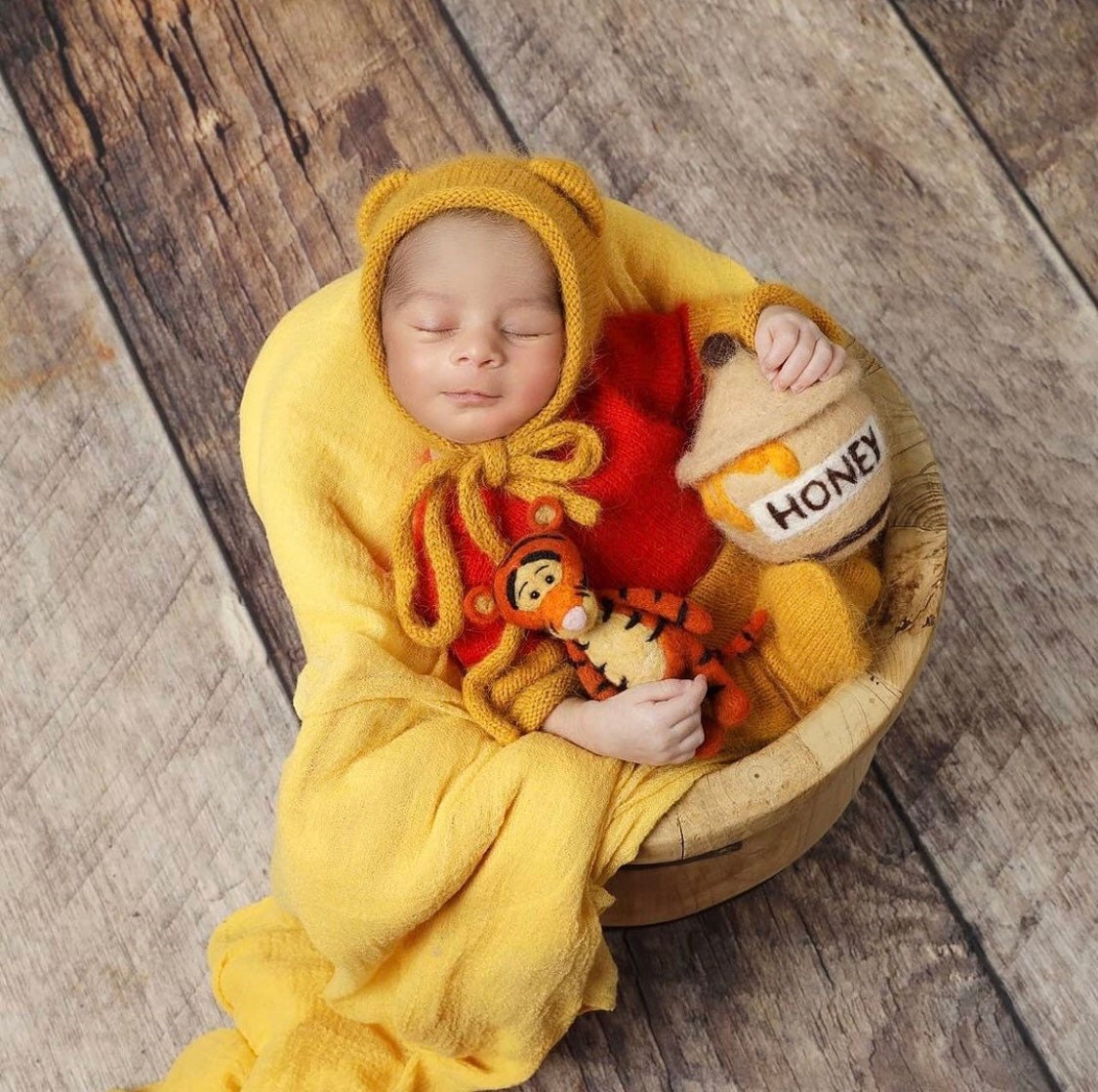 Baby Crochet Teddy Bear Birthday Gift Cartoon Characters, Newborn Photography props, Newborn Knitted Teddy Bear Toy, Baby Donkey Cartoon Toy