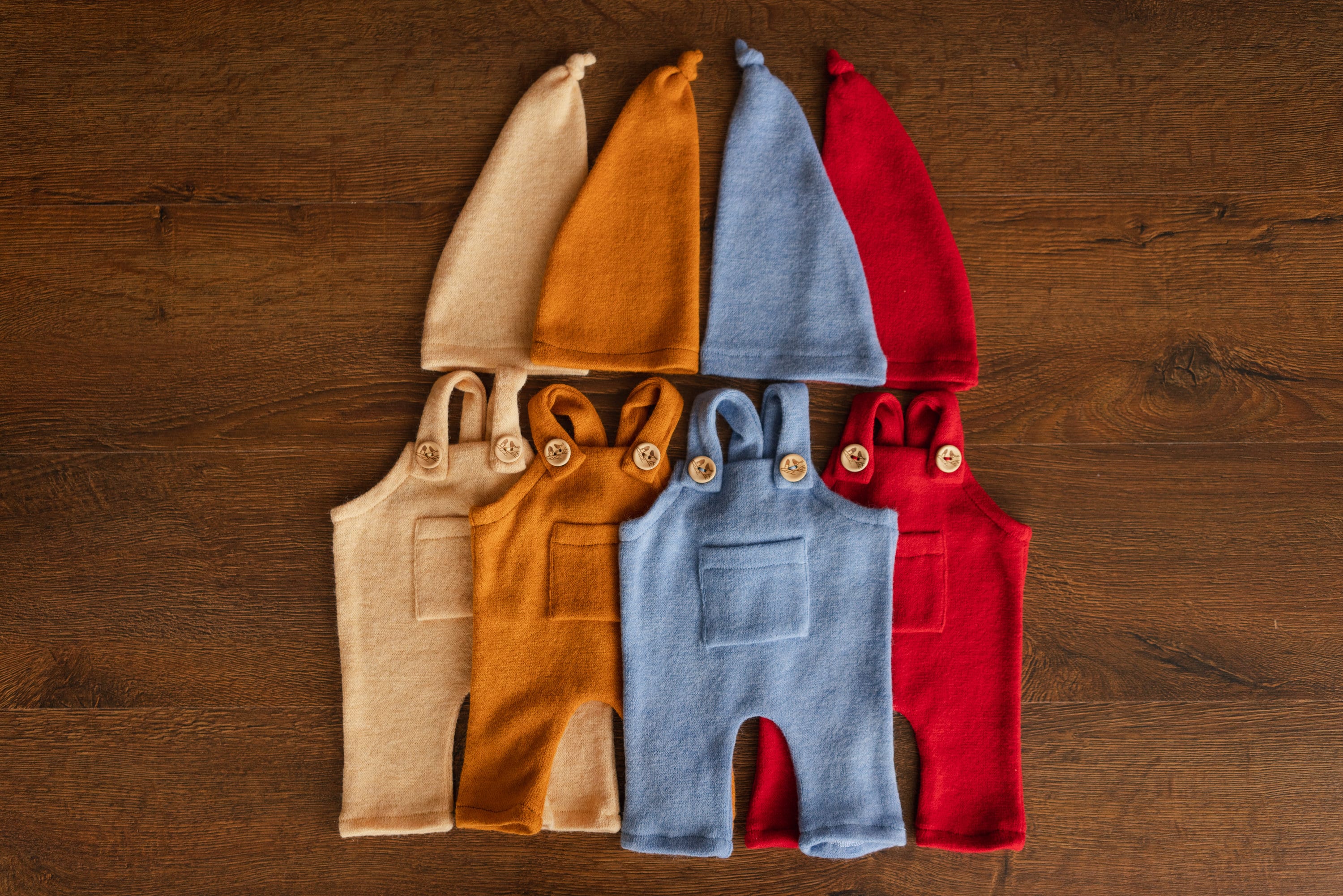 Soft Angora baby overall with matching sleep hat – newborn and sitter photography outfit