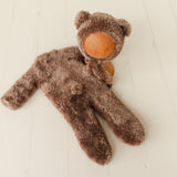 Newborn Bear Outfit, Newborn Teddy Bear Toy, Newborn Christmas Outfit, Knitted Newborn Teddy Bear Outfit Boy, Newborn Photography Props Set
