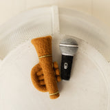 Hand-Felted Newborn Music Props Toy, Newborn Felted Microphone Toy,Needle Felted Camera Toy,Newborn Photography Props,Newborn Photo Camera