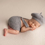 Newborn Alpaca Outfit Set, Newborn Knitted Outfit, Newborn Sleep hat, Newborn Overalls, Newborn Teddy Bear, Newborn Photography Props Outfit