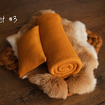 Copper Newborn Photography Props Set, Newborn Posing Fabric,Newborn Bean Bag Fabric Backdrop,Newborn Merino Wool Blanket,Newborn Pillow Prop