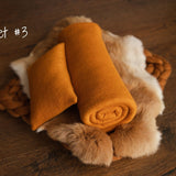 Copper Newborn Photography Props Set, Newborn Posing Fabric,Newborn Bean Bag Fabric Backdrop,Newborn Merino Wool Blanket,Newborn Pillow Prop