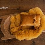 Newborn Velvet Pillow and Fur Set, Velvet Newborn Headband Girl, Newborn Rabbit Fur, Newborn Photography Props Set, Newborn Posing Pillow