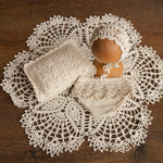 Crochet Newborn Outfit Girl Photography Props Set, Newborn Knitted Blanket, Newborn Posing Pillow, Newborn Crochet Layer,Baby Crochet Pillow