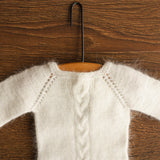 Newborn Cable Knitted Outfit, Newborn Coming Home Outfit,Newborn Cable Knit Hat,Newborn Knitted Outfit,Newborn Photography Props,Pom Pom Hat