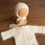 Footed Newborn Romper Outfit, Newborn Footed Romper,Newborn Knitted Outfit Girl,Newborn Photography props,Newborn Knitted Sleeper Outfit