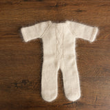 Footed Newborn Romper Outfit, Newborn Footed Romper,Newborn Knitted Outfit Girl,Newborn Photography props,Newborn Knitted Sleeper Outfit