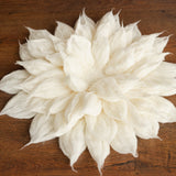 Baby Flower Felt Hat, Flower Newborn Merino Wool Felted Rug Set with Felted Hat for Girl, Newborn Photography props,Newborn Felted Props Set