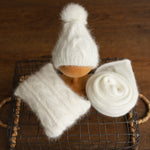 Newborn Cable Knitted Hat with Pom Pom, Newborn Coming Home Outfit, Newborn Posing Pillow,Newborn Knitted Outfit,Newborn Photography Props