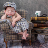 Newborn Boy Outfit, Boy Newsboy Hat Newborn, Newborn Coming Home Outfit Boy, Newborn Photography Props, Baby Newsboy Cap Newborn Overall Boy
