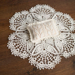 Crochet Newborn Outfit Girl Photography Props Set, Newborn Knitted Blanket, Newborn Posing Pillow, Newborn Crochet Layer,Baby Crochet Pillow