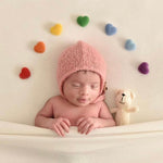 Newborn Felted Hearts Set, Newborn Valentine's heart props, Newborn photography props, Newborn felted prop, Merino wool Heart Baby props