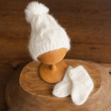 Newborn Cable Knitted Hat with Pom Pom, Newborn Coming Home Outfit, Newborn Posing Pillow,Newborn Knitted Outfit,Newborn Photography Props