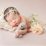 Crochet Newborn Outfit Girl Photography Props Set, Newborn Knitted Blanket, Newborn Posing Pillow, Newborn Crochet Layer,Baby Crochet Pillow