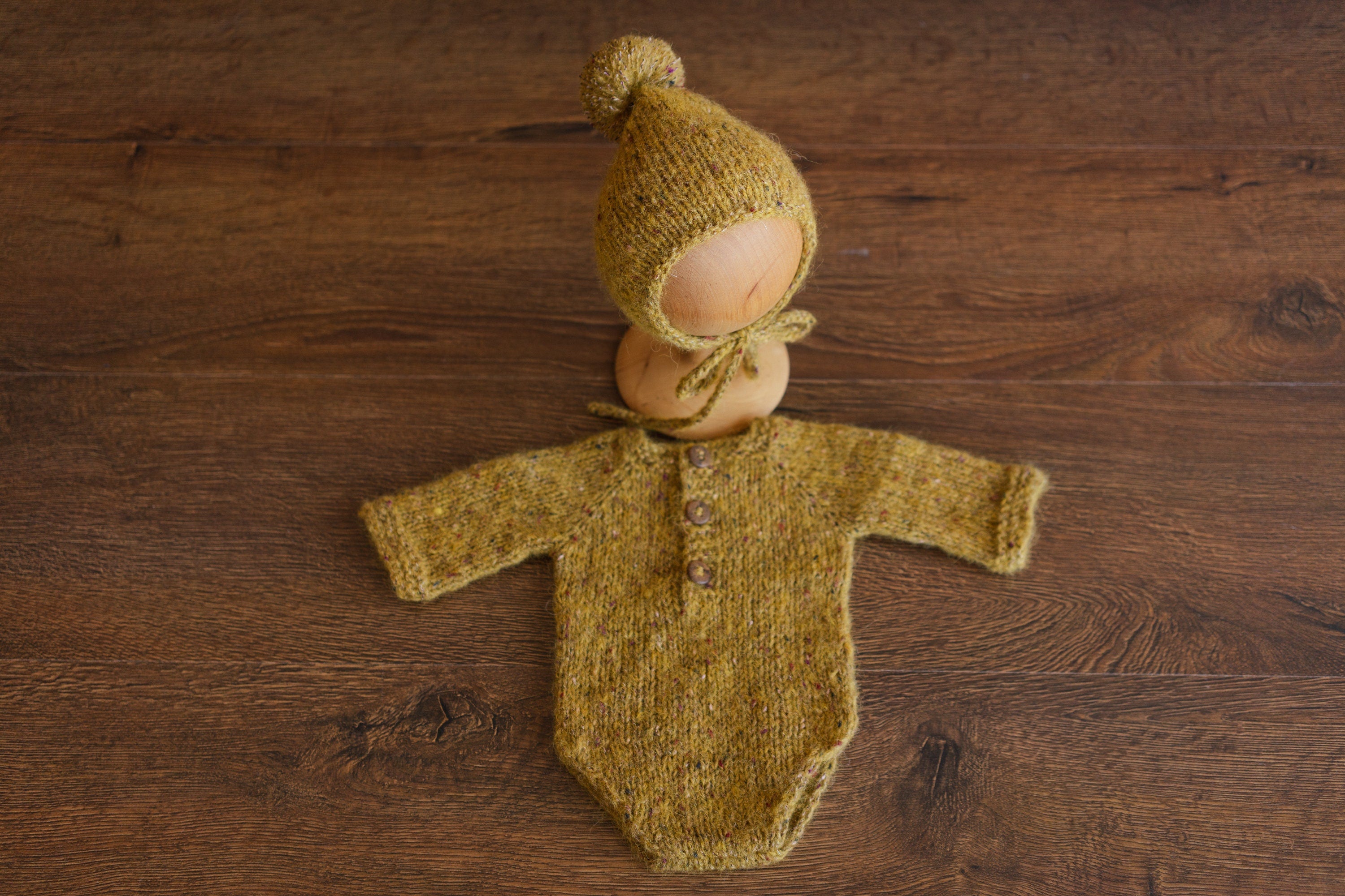 Newborn Romper Outfit with Pom Pom Hat, Newborn Boy Coming Home Outfit, Newborn Girl Romper,Newborn Knitted Outfit,Newborn Photography props