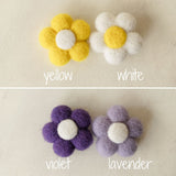 Newborn Felted Flower Photo Toy, Needle Felted Mini Flowers, Newborn Felted Props for Girl, Newborn Photography Props, Felt Flower Decor