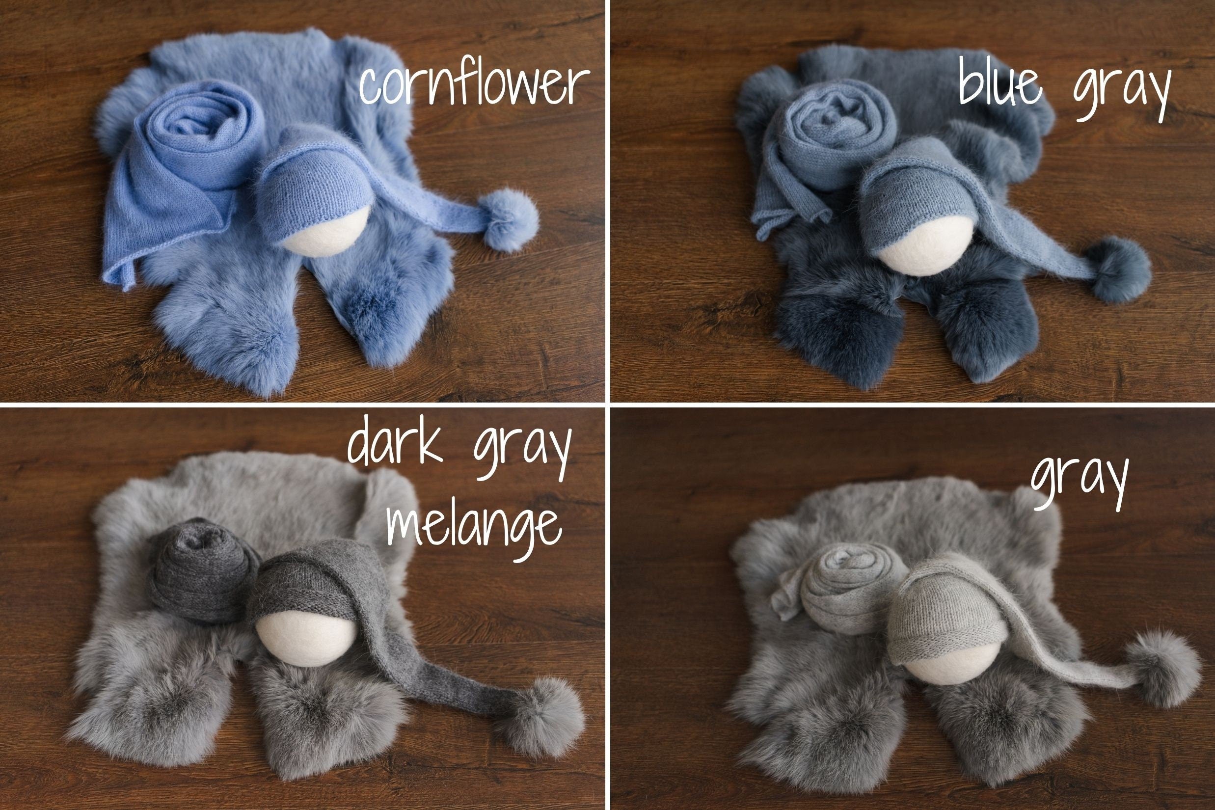 Newborn Knitted Wrap and Sleep Hat Set, Newborn Knit Sleep Hat with Pom Pom, Newborn Photography props, Newborn Wool Outfit, Newborn Fur Rug