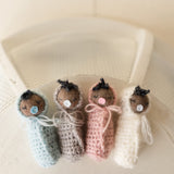 Newborn Baby Doll Toy,Newborn Photography Props,Newborn Knitted Toy,Small Knitted Doll Girl,Newborn Toy Props,Newborn Girl Small Doll Toy